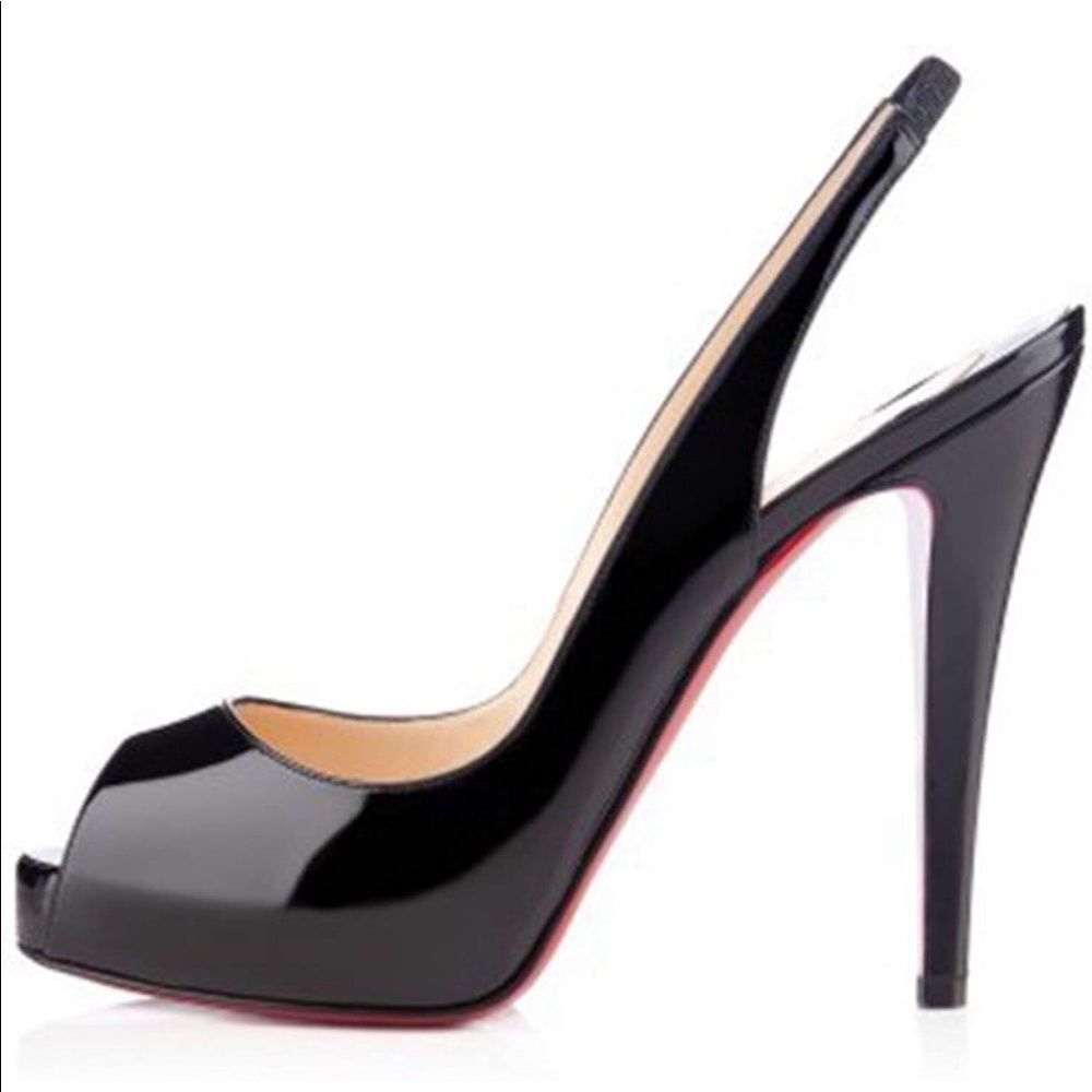 Christian Louboutin Flo Sling 120 Patent size 34